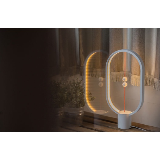 Đèn Để Bàn, Đèn Ngủ Cân Bằng Led Từ Tính Kết Nối Cổng USB Hàng Chính Hãng Heng Lamp