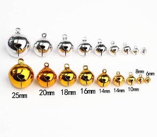 Set 10 chuông tròn nhiều màu size 8-14mm
