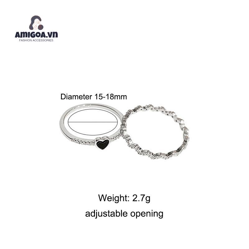 Nhẫn Đeo Tay Kim Loại Nhẹ Dầu Đính Đá Sang Trọng Cho Nữ
