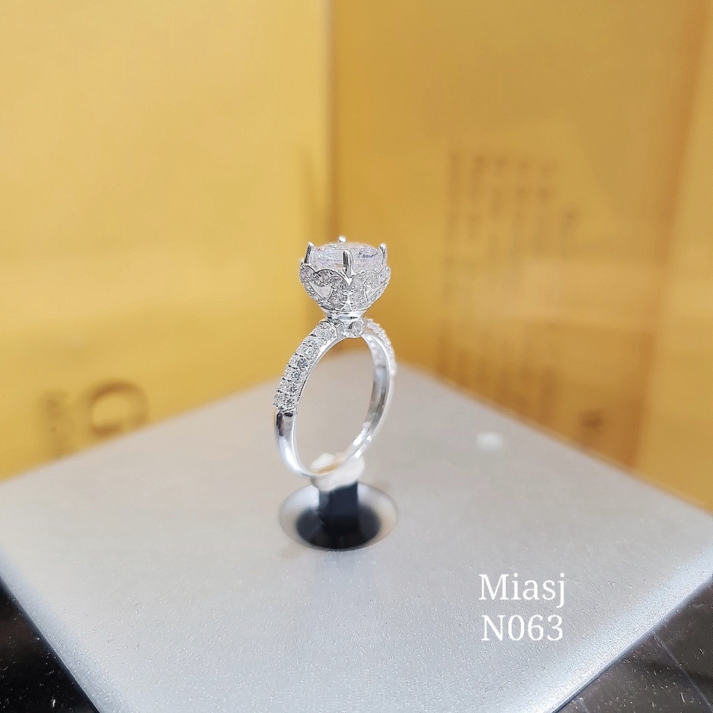 Nhẫn nữ bạc Ý S925 MiASJ N063 nạm đá cao cấp, sang trọng, lung linh