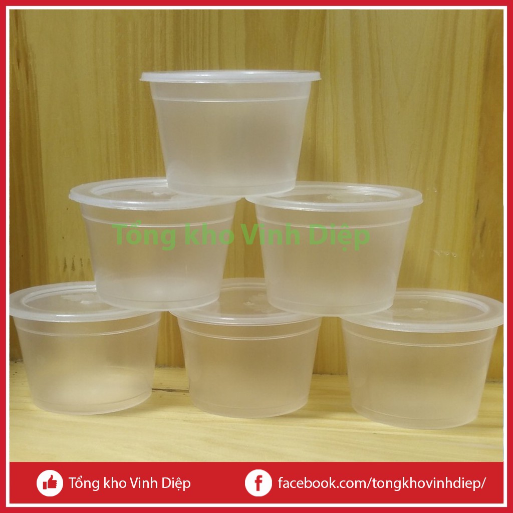  50 hộp cốc hũ nhựa dùng làm bánh flan, caramen, thạch rau câu, sữa chua hoặc đựng slime