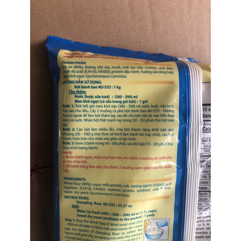 Bột trộn sẵn miko làm bánh bao gói 1kg