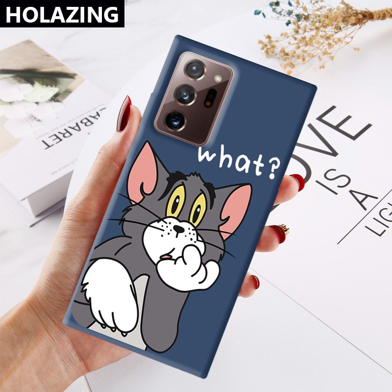 Samsung Galaxy A72 A52 5G A32 4G A12 A02S A21S A42 A31 iPhone6S Candy Color vỏ điện thoại Phone Cases Tom and Jerry No.1 Soft Silicone Cover