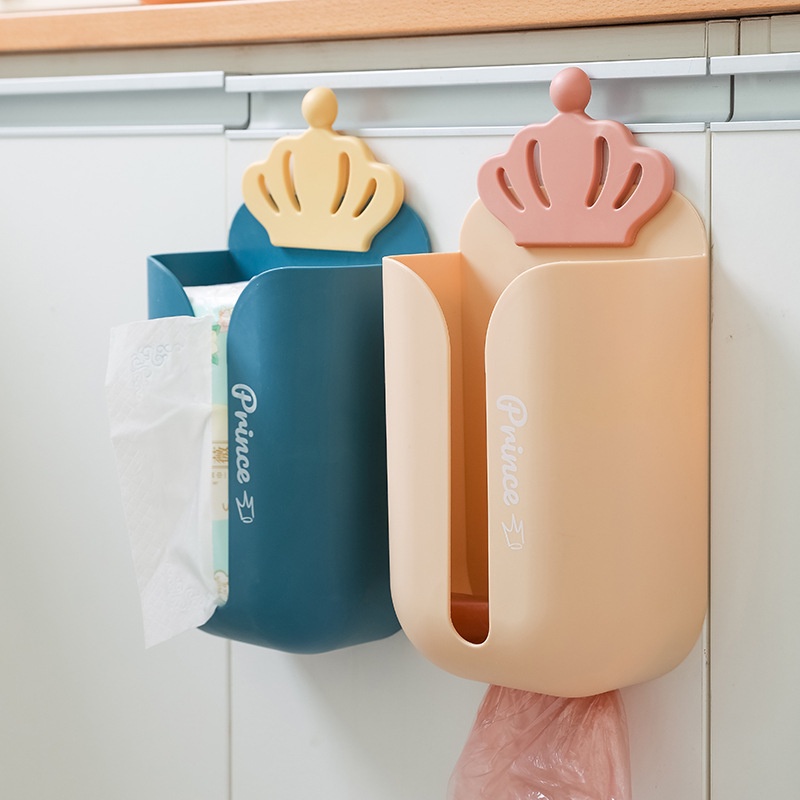 Hộp đựng khăn giấy treo tường hình vương miện dành cho phòng khách