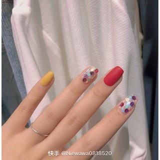 sét trang trí chấm tròn ẩn gel trang trí móng