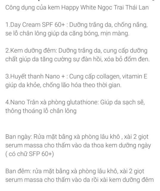 TRẮNG DA NGỌC TRAI HAPPYWHITE