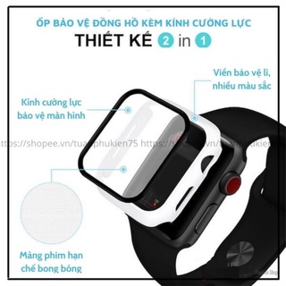 Ốp apple watch 🤖 freeship 🤖 ốp cường lực full màn apple watch 2 in 1 bảo vệ màn hình + body -