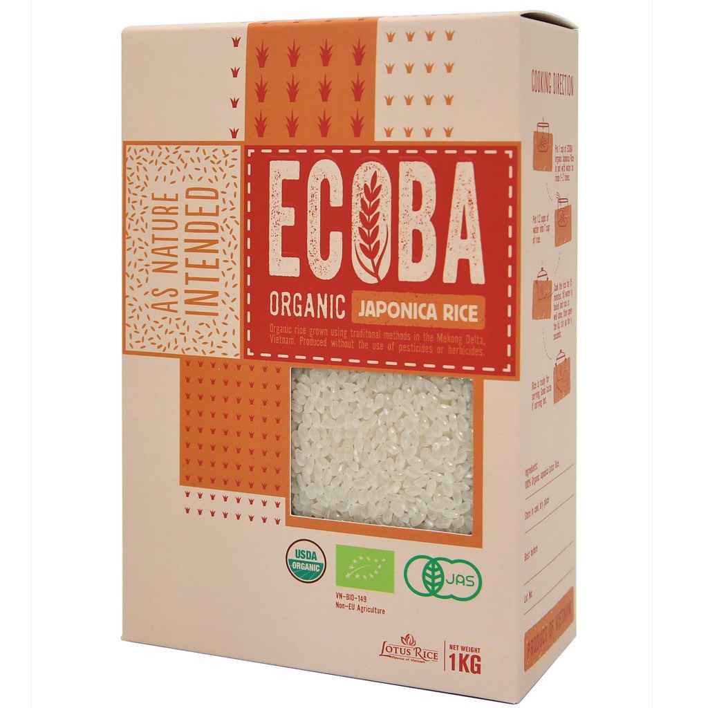 Gạo hữu cơ Nhật Ecoba Sakura 1kg cho bé. Date 9/2024 - Sweet Baby House