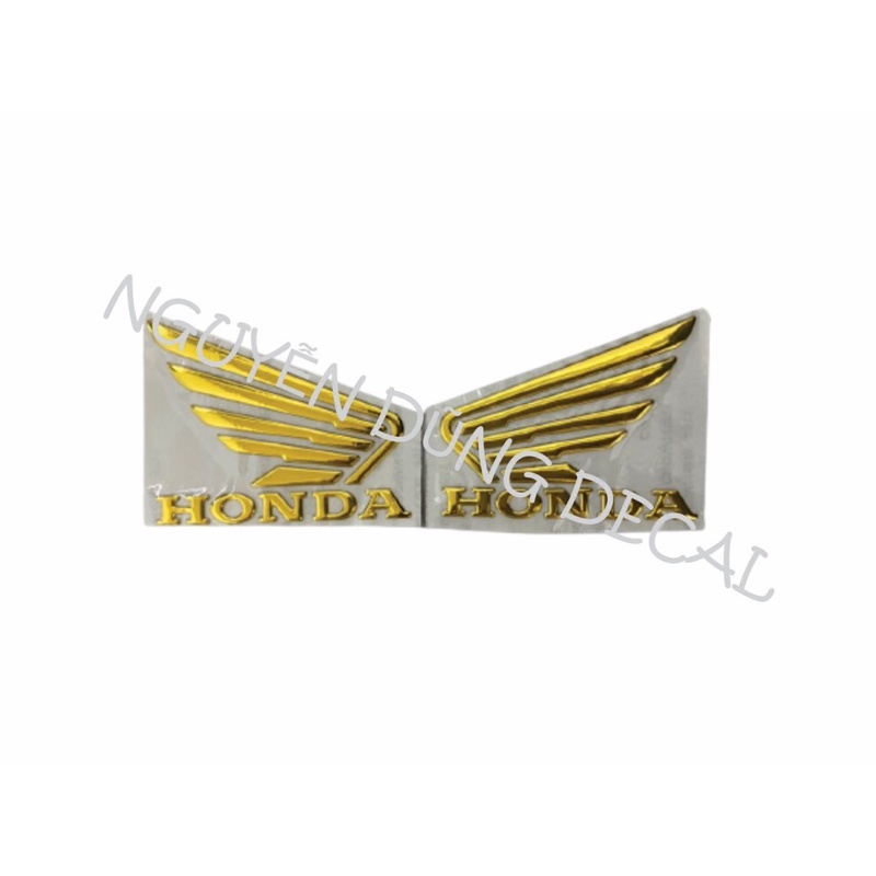 Cặp cánh chim Honda crom màu vàng_Nguễn Dũng Decal