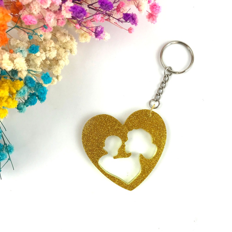 Khuôn Silicone Làm Móc Khóa Trang Sức DIY Cho Mẹ Và Bé