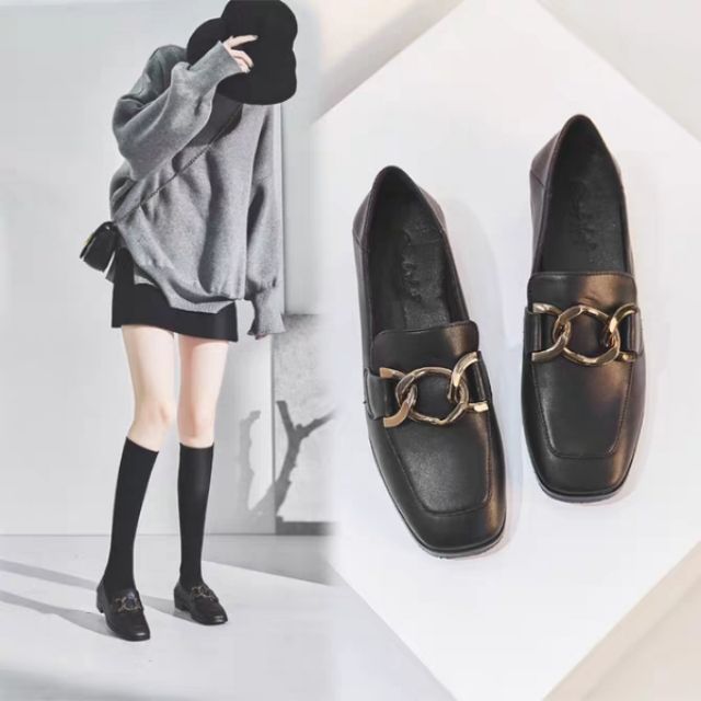 Giày bệt giẫm gót tag 3 khuy tròn đan | BigBuy360 - bigbuy360.vn