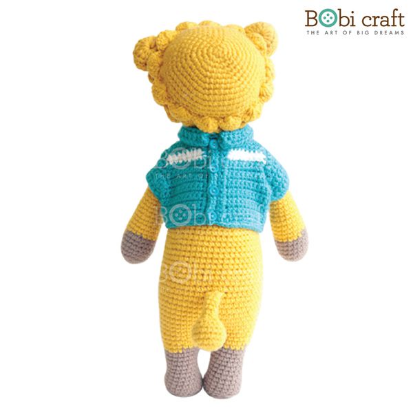 Gấu bông len an toàn cho bé_Sư Tử Leo_Bobi Craft đồ chơi trẻ em | BigBuy360 - bigbuy360.vn