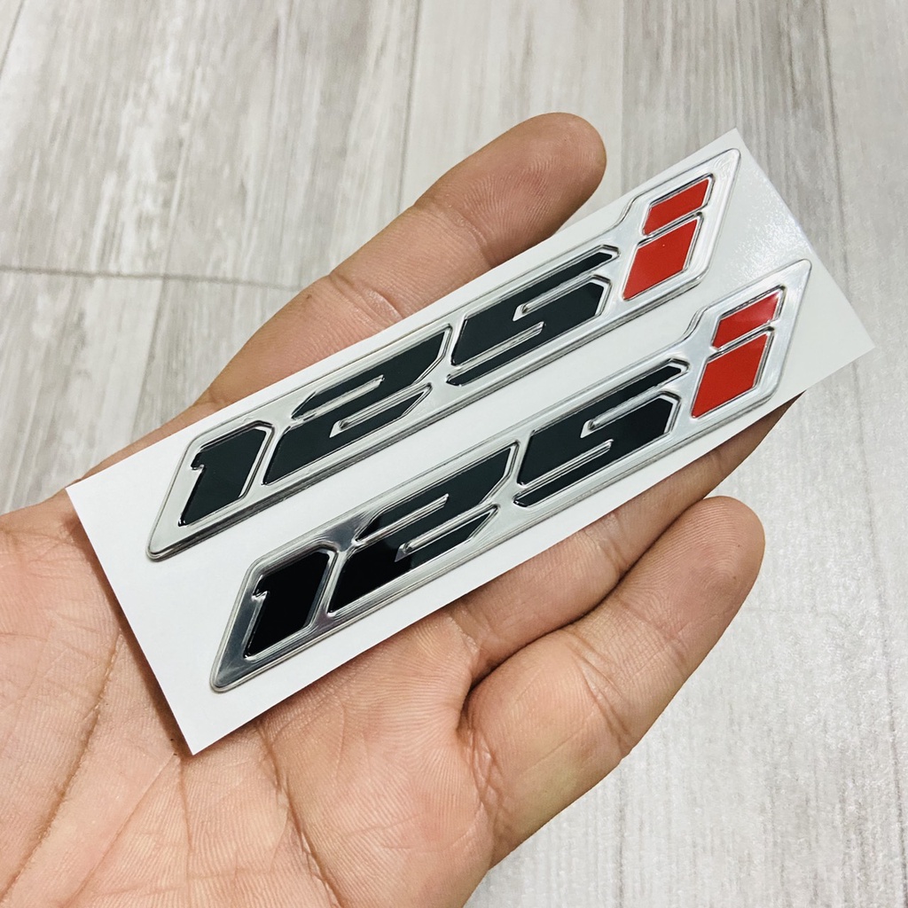 [CHUYÊN TEM XE MÁY] Bộ tem chữ nỗi số 125i, 150i chất liệu mũ cứng, keo dán chắc chắn dán trang trí xe máy