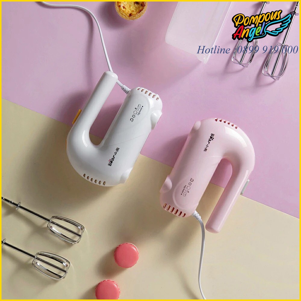 Máy đánh trứng cầm tay 5 tốc độ BEAR DDQ-A01G1 / DDQ-B02P5 màu hồng - xanh bảo hành 12 tháng