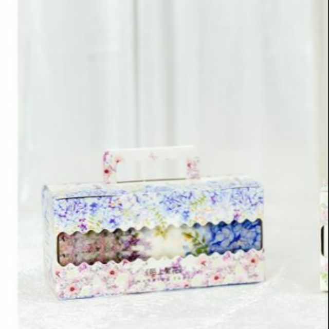 Băng dính trang trí Washi tape Chim hạc Và Washi tape Hoa bản to