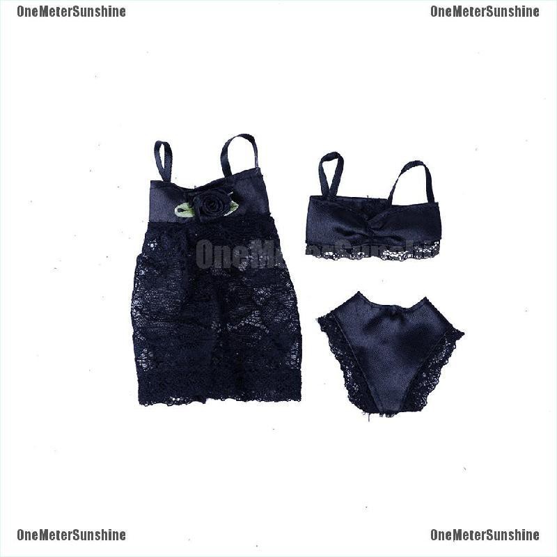 Bộ Đồ Ngủ 3 Món Phối Ren Gợi Cảm Cho Búp Bê