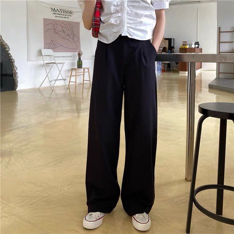 Quần ống rộng nữ culottes xuông dài 💥 Quần ống suông khoá trước | BigBuy360 - bigbuy360.vn
