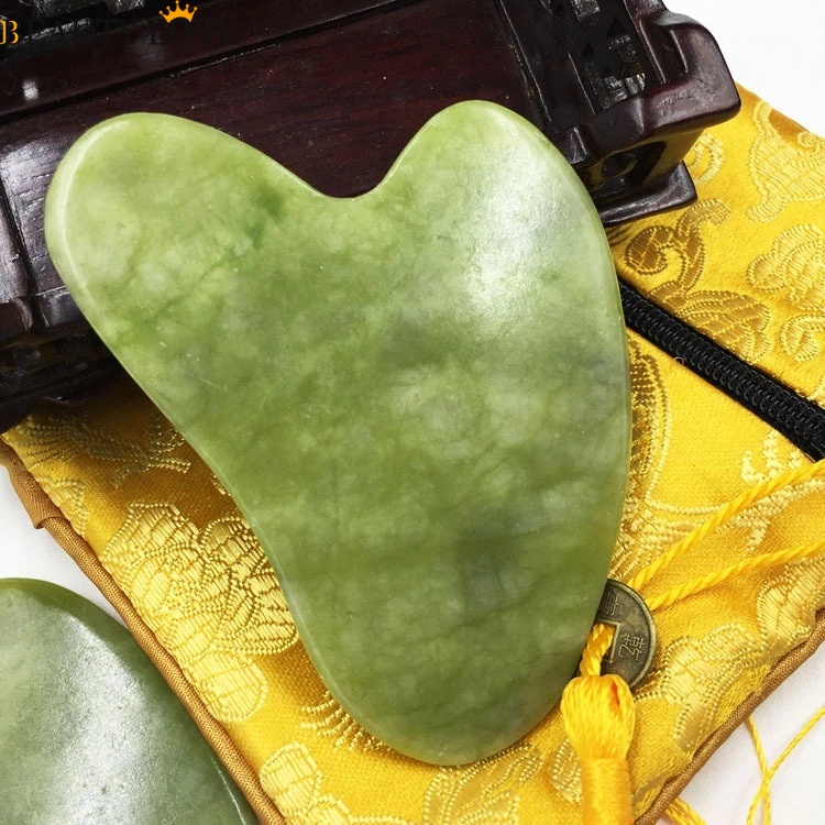 1 Đá Ngọc Bích Tự Nhiên Mát Xa Mặt / Guasha Bằng Đá Ngọc Bích Tự Nhiên