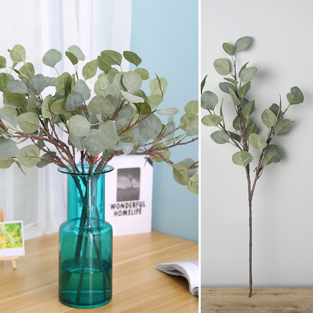 1 Nhánh Cây Bạch Đàn Nhân Tạo Trang Trí Tiệc Cưới DIY