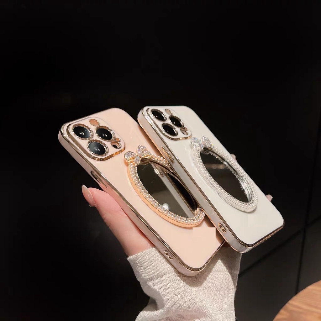 Ốp Điện Thoại tpu Mềm Mạ Gương Tròn Cho Iphone 7plus 12 pro max 11 pro max xs max xr x 13promax