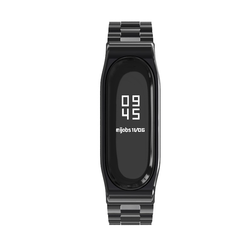 Dây đeo kim loại mắt khúc to Xiaomi Miband 3 Miband 4