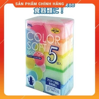 Hàng xịn set 5 miếng xốp rửa bát có 1 mặt ráp