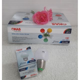 Bóng đèn trang trí đa sắc nhấp nháy nhiều màu G45ĐS 1W Okas bóng led đổi màu