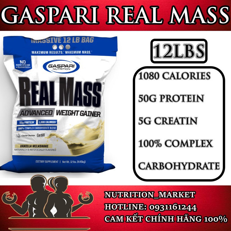 [GIÁ RẺ] Sữa Tăng Cân Real Mass Gainer - 12lbs