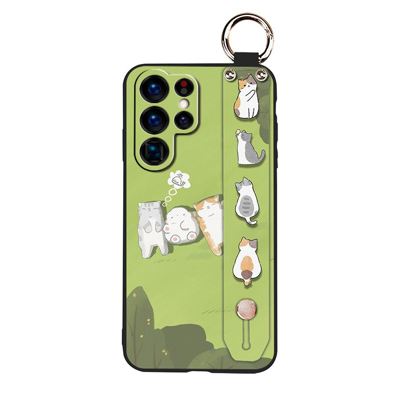 Ốp Điện Thoại Silicone Mềm Thiết Kế Thời Trang Có Dây Đeo Cho Samsung Galaxy S22 Ultra