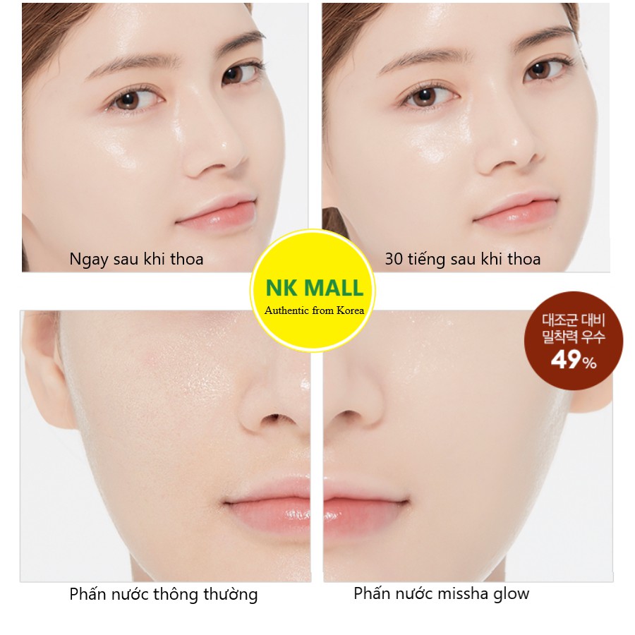 (Đủ bill) Phấn Nước Bắt Sáng Da Missha Glow 3D Tension  SPF50+ PA+++ Chính Hãng | BigBuy360 - bigbuy360.vn