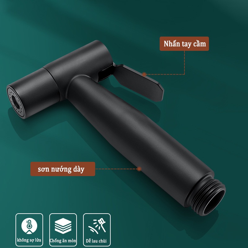 Tay cầm xịt vệ sinh GUANCHUANG Bidet 304 bằng thép không gỉ thiết kế cầm tay