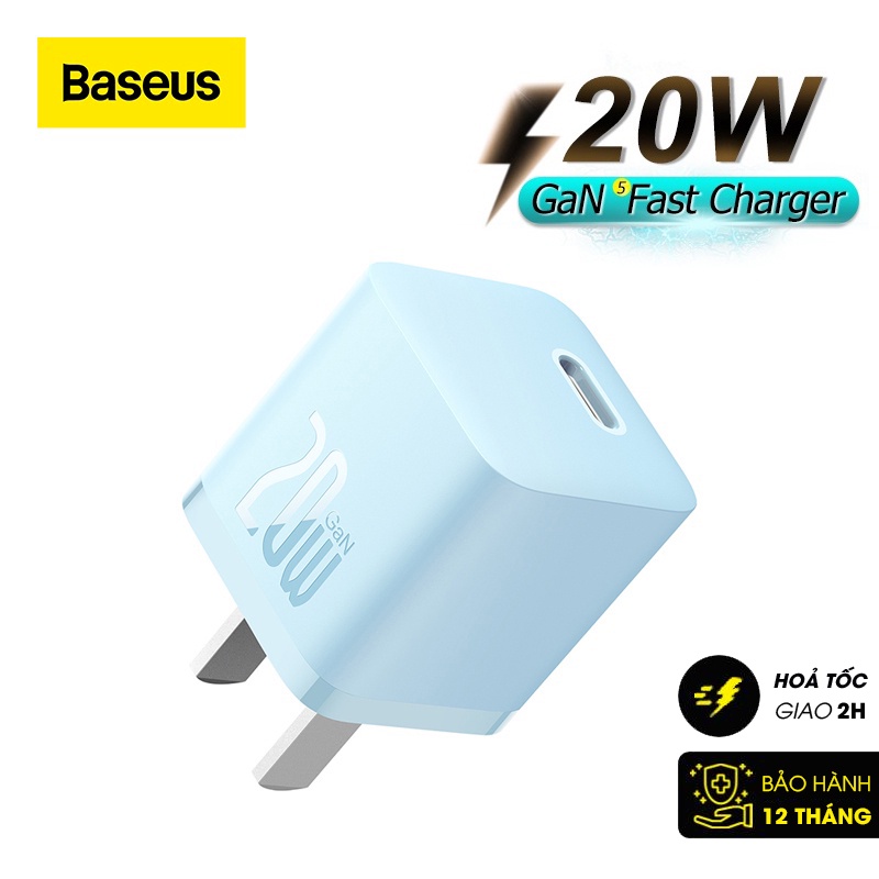 Bộ Sạc Nhanh Cho iP 20W Baseus GaN5 Fast Charger 1C