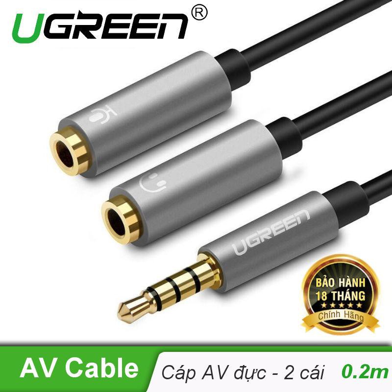 Cáp chia Audio và Microphone Cao Cấp Vỏ Nhôm Ugreen 30618 30619 AV141