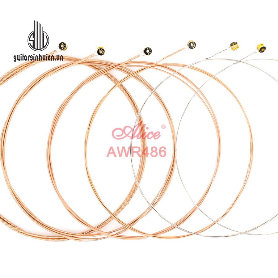 Dây Đàn Guitar Acoustic Alice AWR486 Chính Hãng - Dây Đàn Phủ Nano Cao Cấp - Dây Alice Chính Hãng