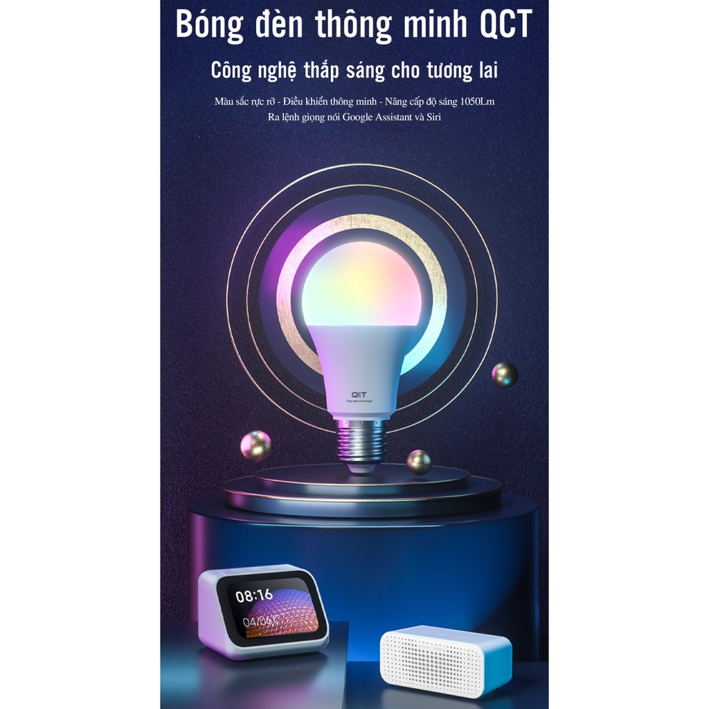 Bóng đèn thông minh QCT điều khiển bằng điện thoại