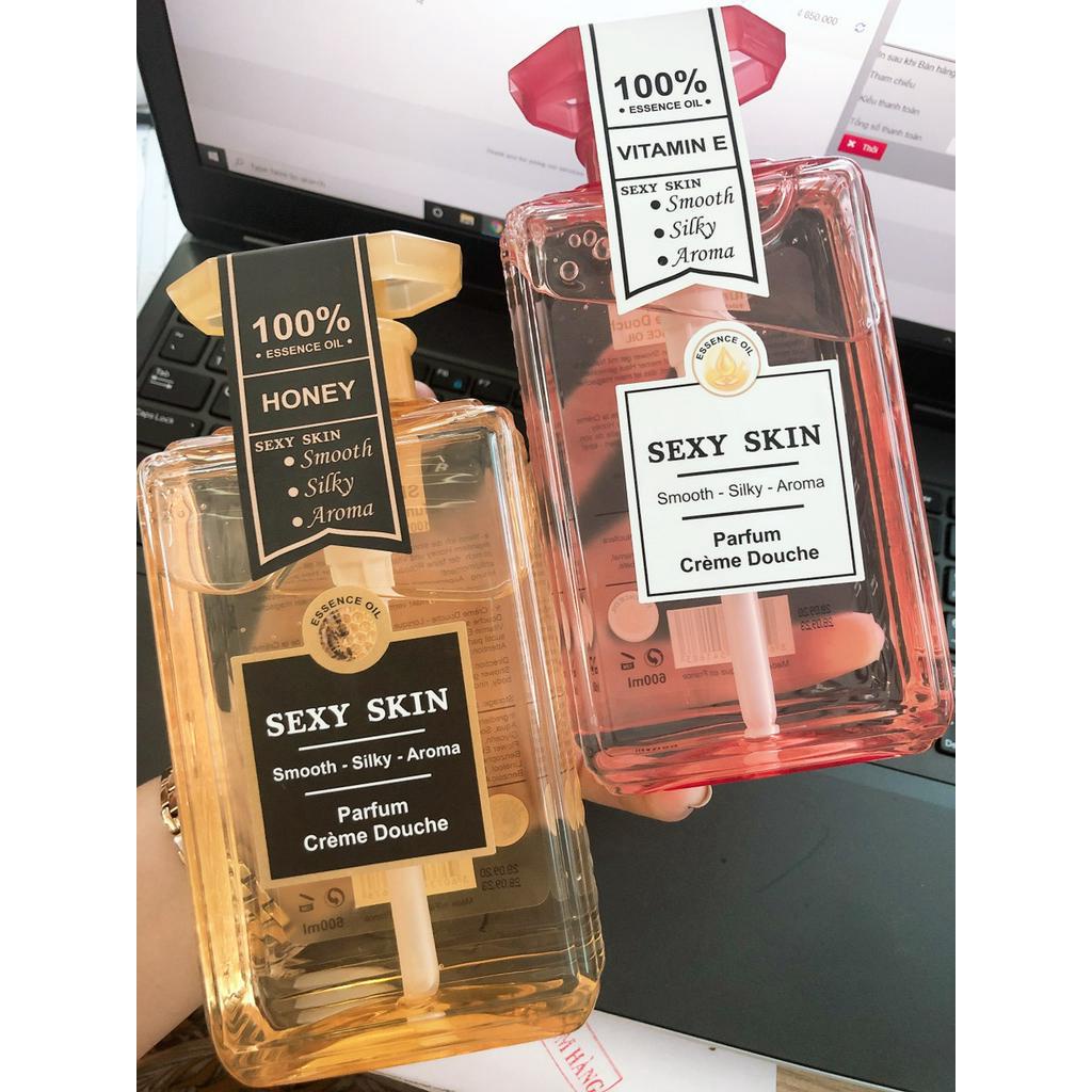 Sữa Tắm Nước Hoa Pháp Sexy Skin 600ml - Vitamin E