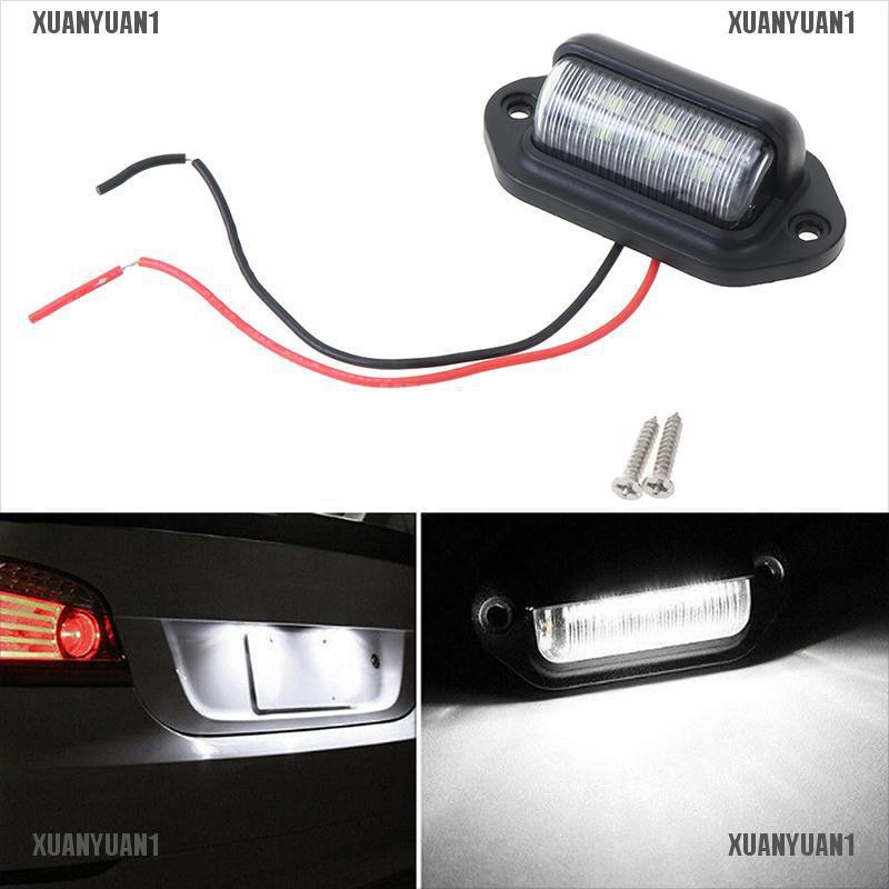 1 Đèn LED 6 Bóng 12V Chống Nước Gắn Biển Số Xe Hơi Xe Tải