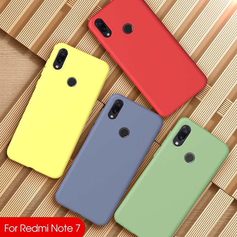 Ốp điện thoại silicon màu trơn nhám cho Xiaomi Redmi 7 Note 7 6 Pro Mi A2 8