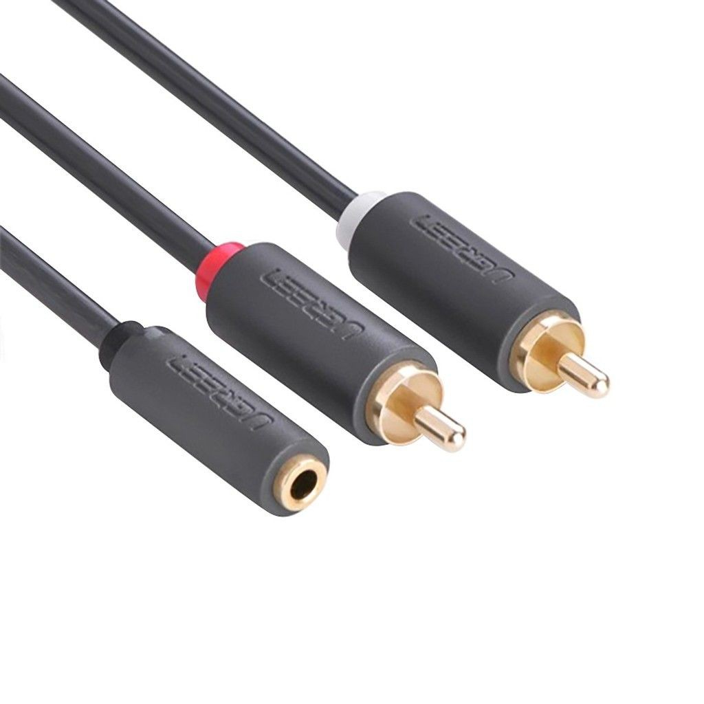 Cáp 3.5mm âm sang 2 RCA dương UGREEN 10561- bảo hành 18 tháng chính hãng