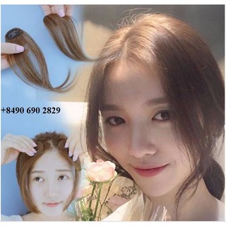 Tóc giả cài 2 bên mái dài cúp