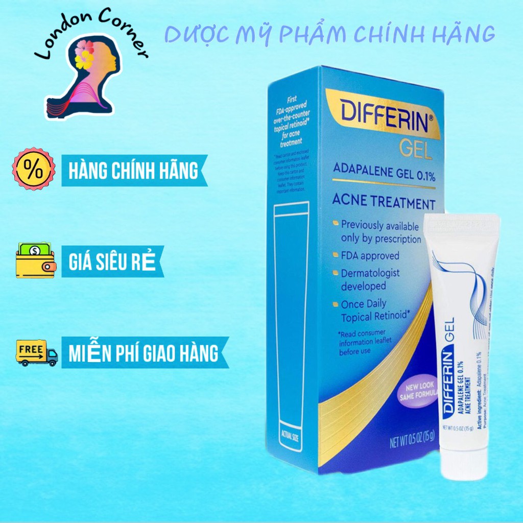 Gel giảm mụn Differin Gel 0.1%