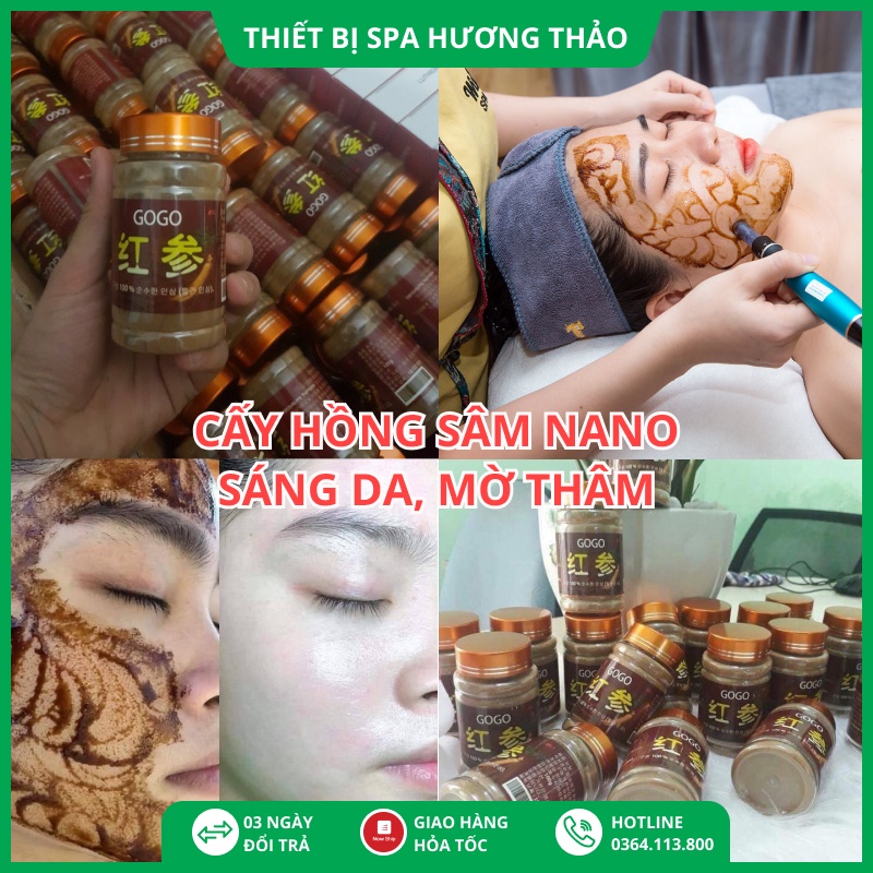 Cấy hồng sâm GOGO sáng da, mờ thâm trong Spa, thẩm mỹ viện