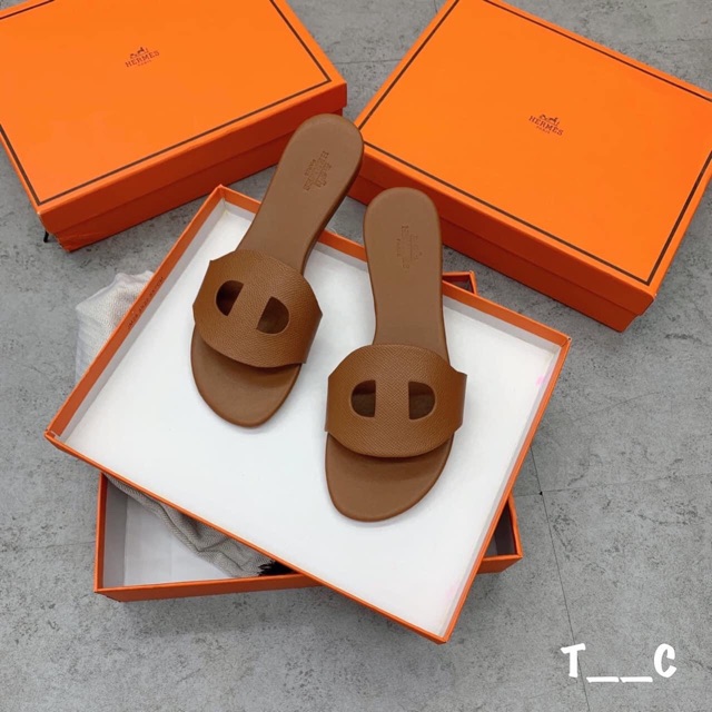 Dép lê hm da sần mũi lợn fullbox