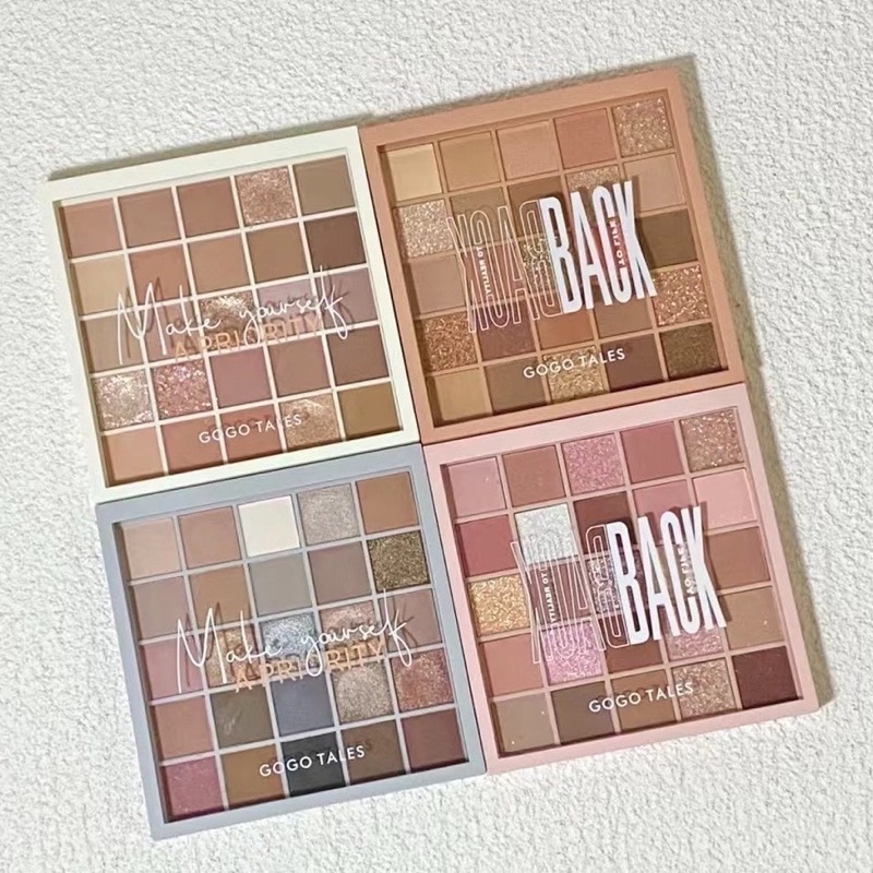 Bảng Phấn Mắt Gogo Tales Gồm 25 Ô Lì Và Nhủ Dùng Cho Makeup Cá Nhân Và Chuyên Nghiệp