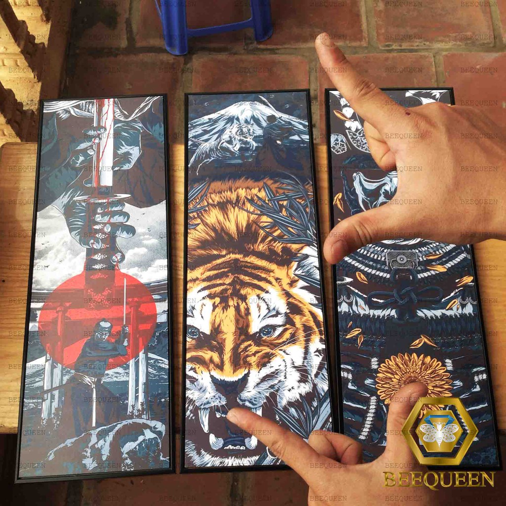 Tranh Trang Trí Tiệm Xăm-Tattoo, Cà Phê, Trà Tranh - Phong Cách Tranh Nhật Bản  Retro, Vintage