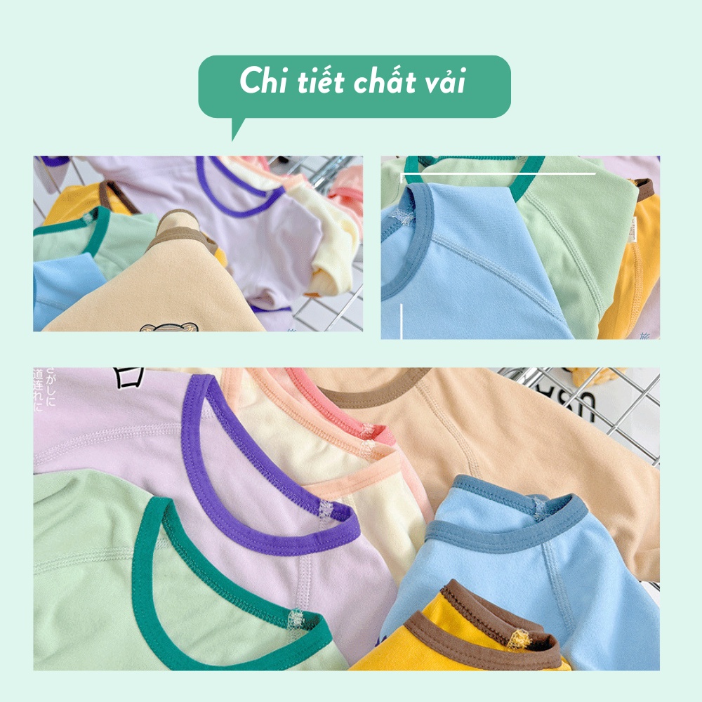 Đồ Bộ Cho Bé Trai, Gái Dài Tay Thu Đông - Bộ Ngủ Cho Bé Cotton Nỉ Co Giãn Tốt Mã BN -05 (Ảnh - Video Thật)