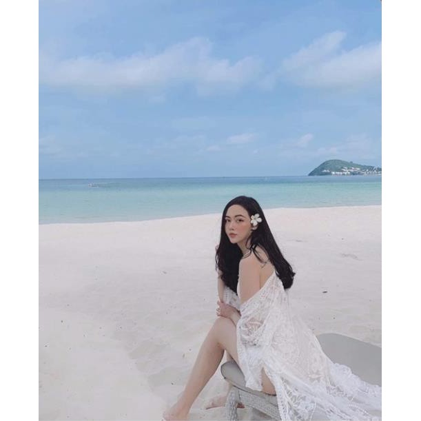 Áo choàng đi biển ren lưới trắng Kimstore_bikini - kèm ảnh thật và feedback ་ | BigBuy360 - bigbuy360.vn
