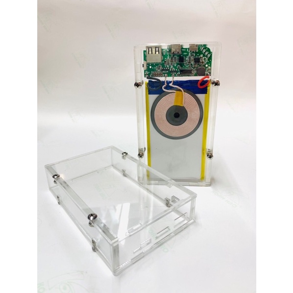 - Pin sạc dự phòng mica trong suốt sạc không dây