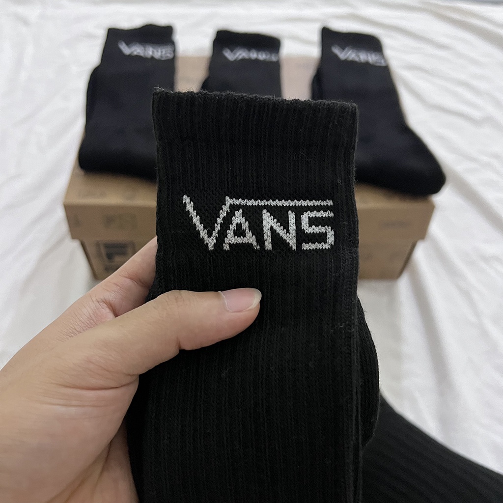 Tất thể thao cao cổ Vans Basic White/Black/Gray ( Hàng xuất Nhật  ) - Free ship + Quà tặng từ TatsTats.vn