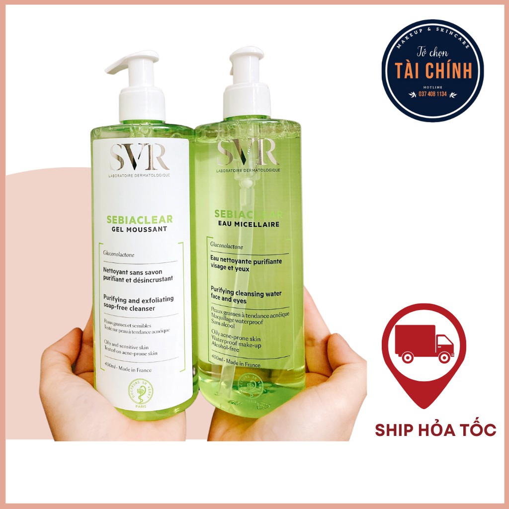 Sữa Rửa Mặt Sebiaclear Gel Moussant 400ml- Nước Tẩy Trang Sebiaclear Eau Micellaire 400ml